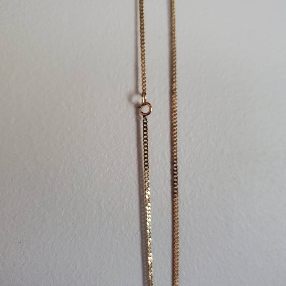 14k solid yellow gold curb chain necklace - Picture 4 of 5